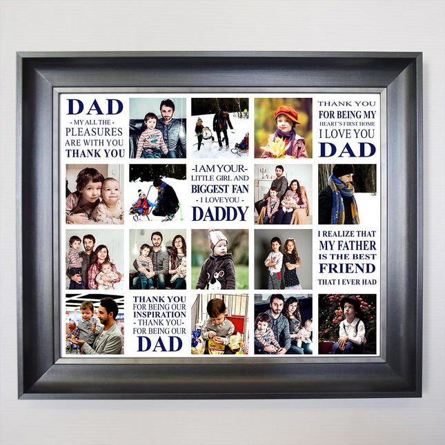 Love You Dad Memories Framed Photo Collage