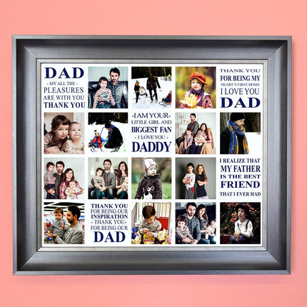 Love You Dad Memories Framed Photo Collage
