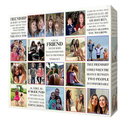 True Friend Memories Photo Collage On Canvas