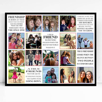 True Friend Memories Framed Photo Collage