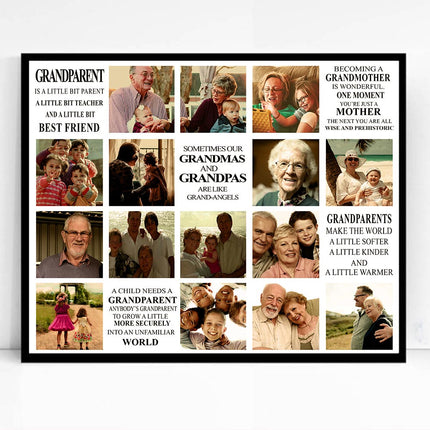 Grandparents Memories Framed Photo Collage - Do More With Your Pictures