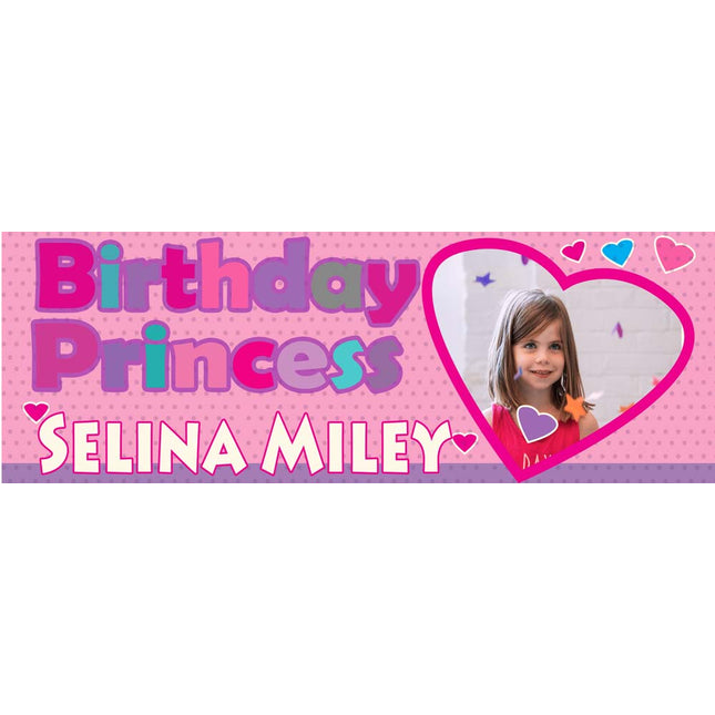 Birthday Princess Party Personalised Photo Banner