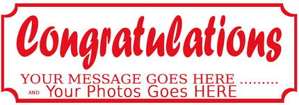 Congratulations Party Personalised photo Banner