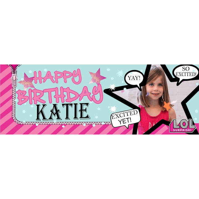 LOL Surprise Birthday Party Personalised Photo Banner