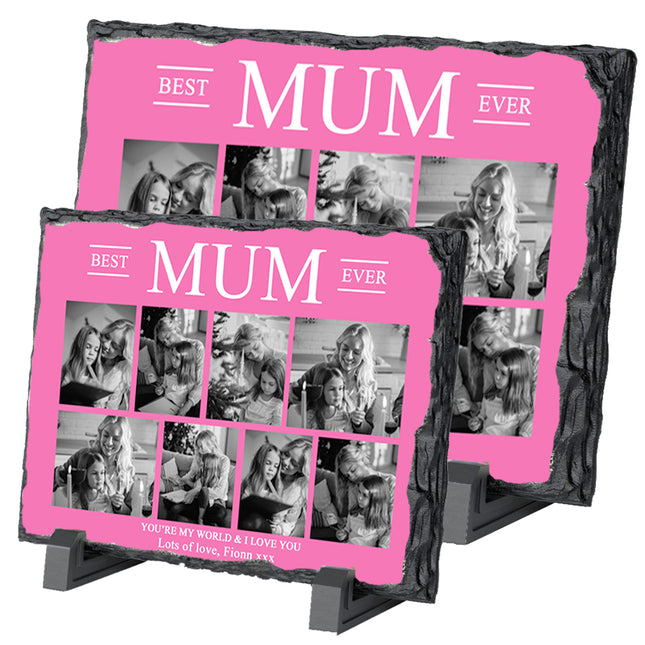 Best Mum Ever Photo Collage Slate