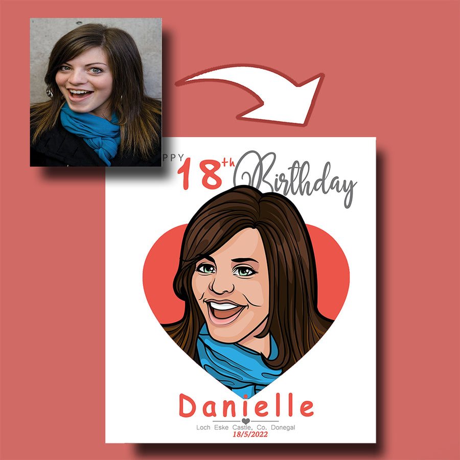 Half Body CartoonMeNow Hand Drawn Caricature Portrait Birthday Gift