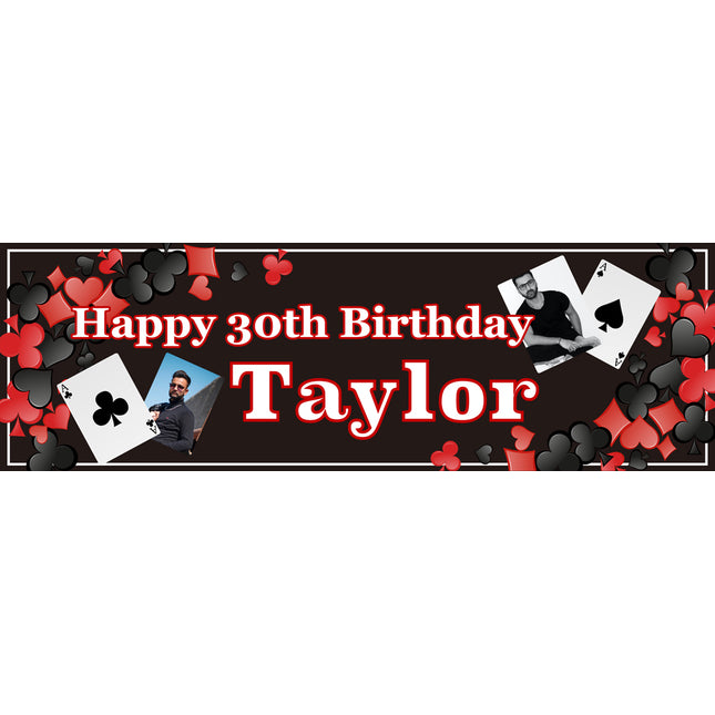 Roll The Dice 30th Birthday Personalised Photo Banner