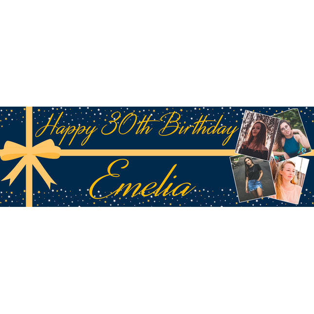 All Wrapped Up 30th Birthday Personalised Photo Banner