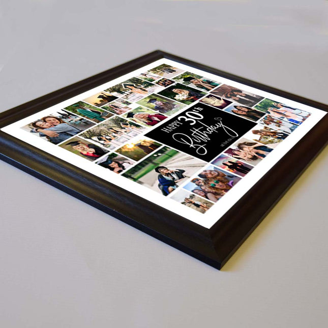 Happy 30th Birthday - This Is Your Life Framed Photo Collage Birthday Gift