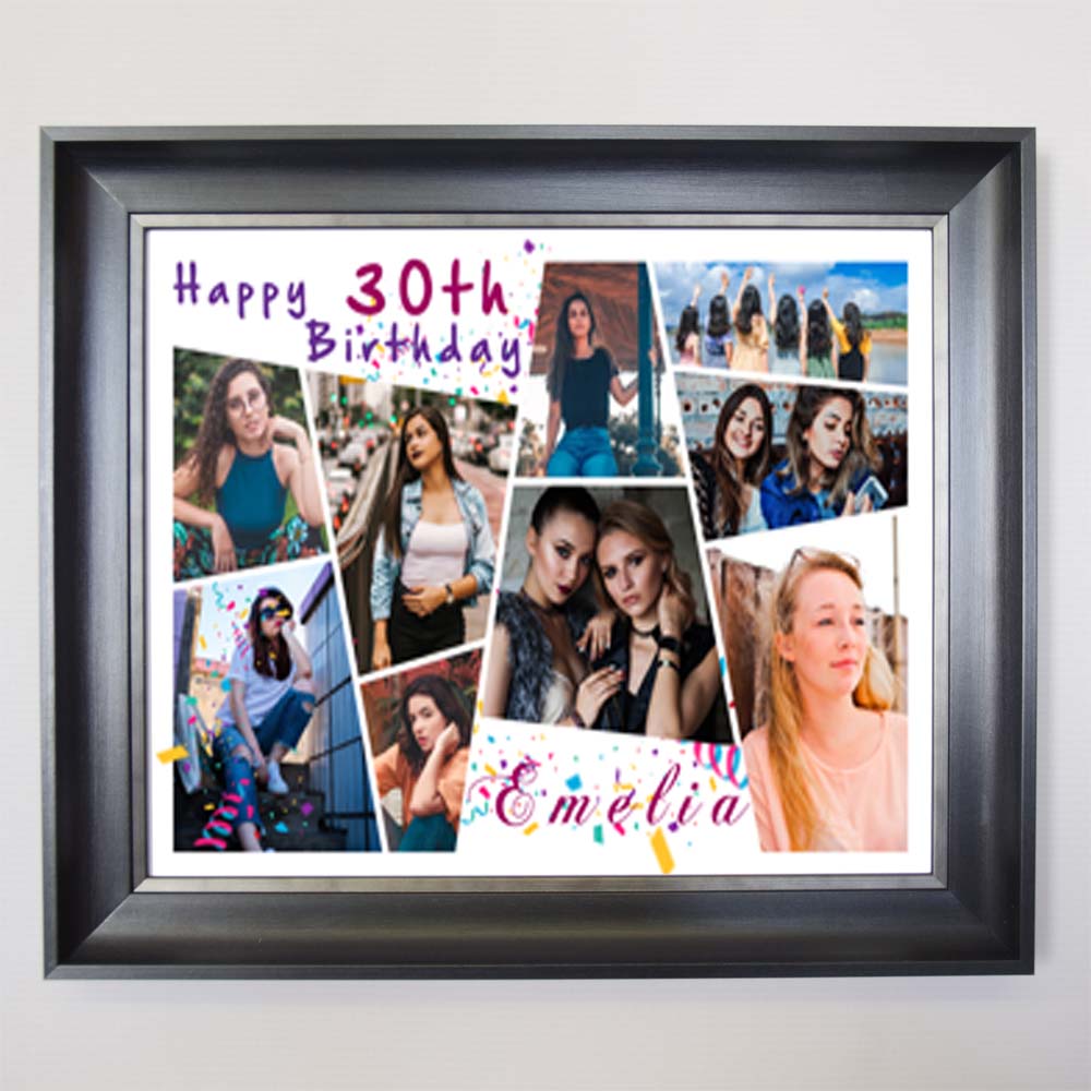 Shattered Glass 30th Birthday Gift- This Is Your Life Framed Photo Collage
