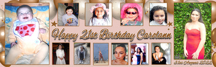 Its My 21st Party Personalised Photo Collage Banner