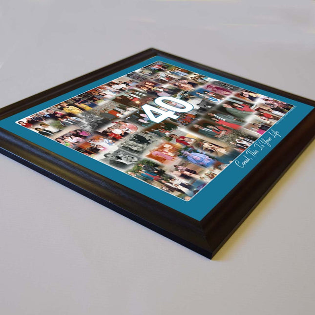 This Is Your Life 40th Birthday Blended Memories Framed Collage