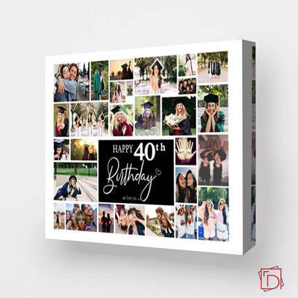 Happy 40th Birthday - This Is Your Life Framed Photo Collage Birthday Gift