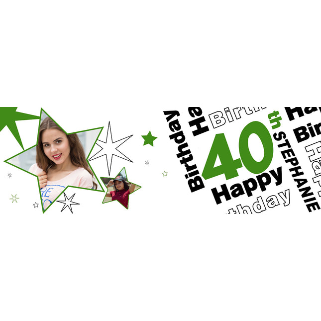 Happy 40th Party Personalised Photo Banner