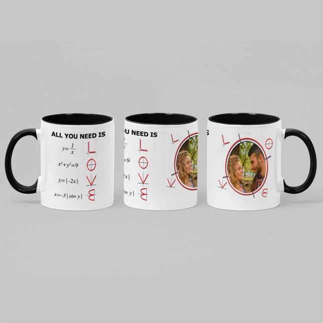 All You Need Is Love Couples Personalised Photo Mug