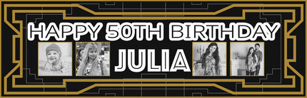 60s Disco Sign Personalised 50th Birthday Photo Banner