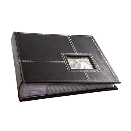 200 6X4 Sonata Memo Photo Album Black Leatherette By Kenro