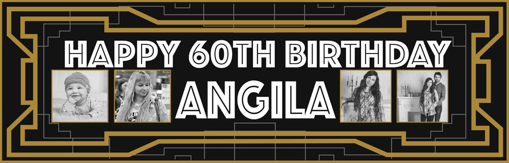 60s Disco Sign Personalised 60th Birthday Photo Banner