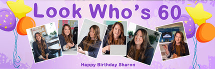Lordy Lordy Look Whos 60 Personalised Photo Banner