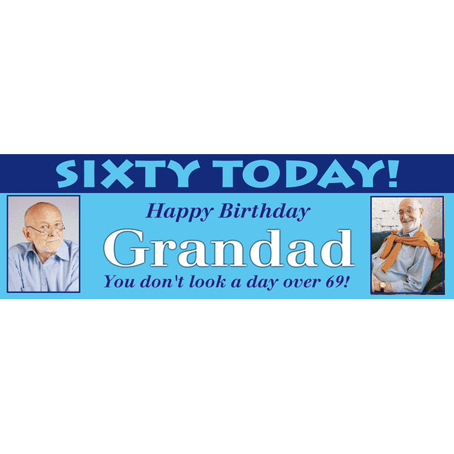 Just A Day Older 60th Birthday Personalised Photo Banner