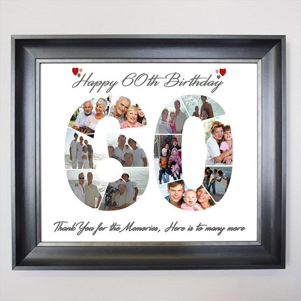 60th Birthday framed Photo Collage - Do More With Your Pictures