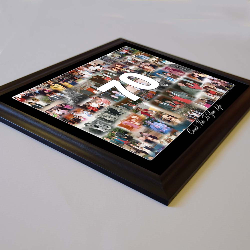 This Is Your Life 70th Birthday Blended Memories Framed Collage