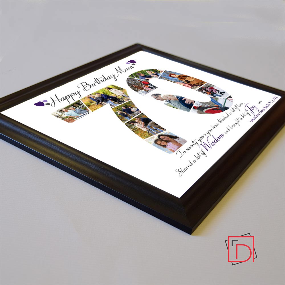 70th Birthday framed Photo Collage - Do More With Your Pictures