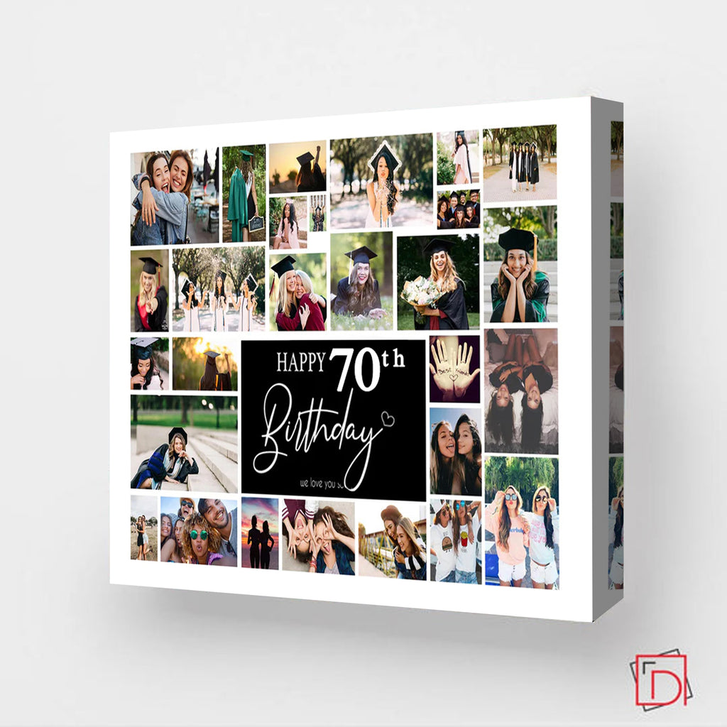 Happy 70th Birthday - This Is Your Life Framed Photo Collage Birthday Gift