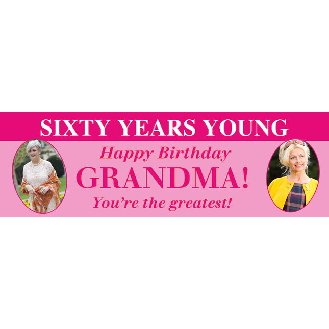 Years Young 70th Birthday Personalised Photo Banner