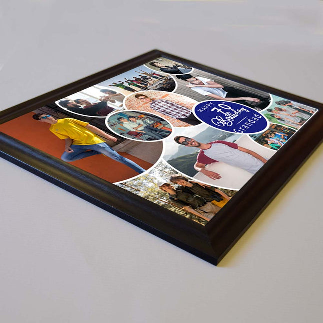 Its All Circles 70th  Birthday - This Is Your Life Framed Collage