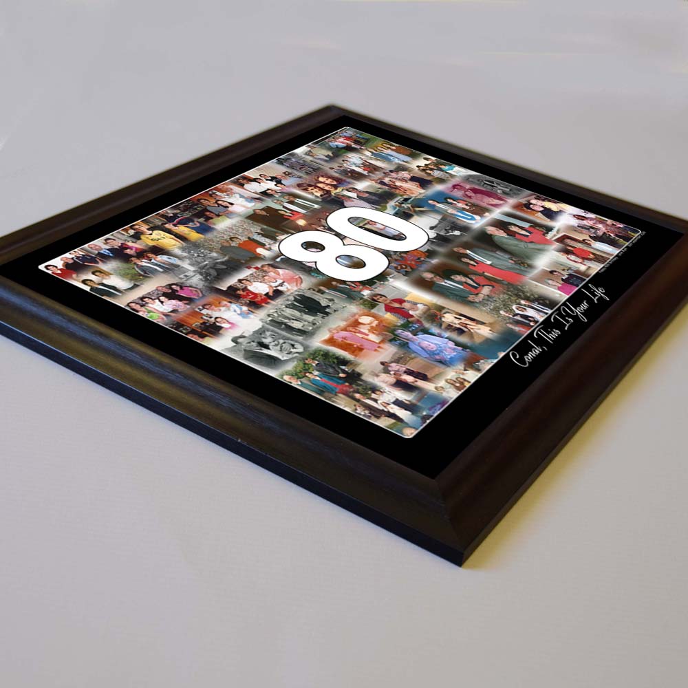 This Is Your Life 80th Birthday Blended Memories Framed Collage