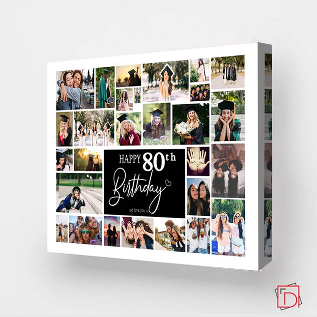 80th Birthday - This Is Your Life Framed Photo Collage Birthday Gift