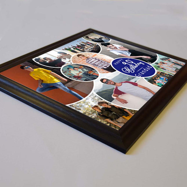 Its All Circles 90th  Birthday - This Is Your Life Framed Collage