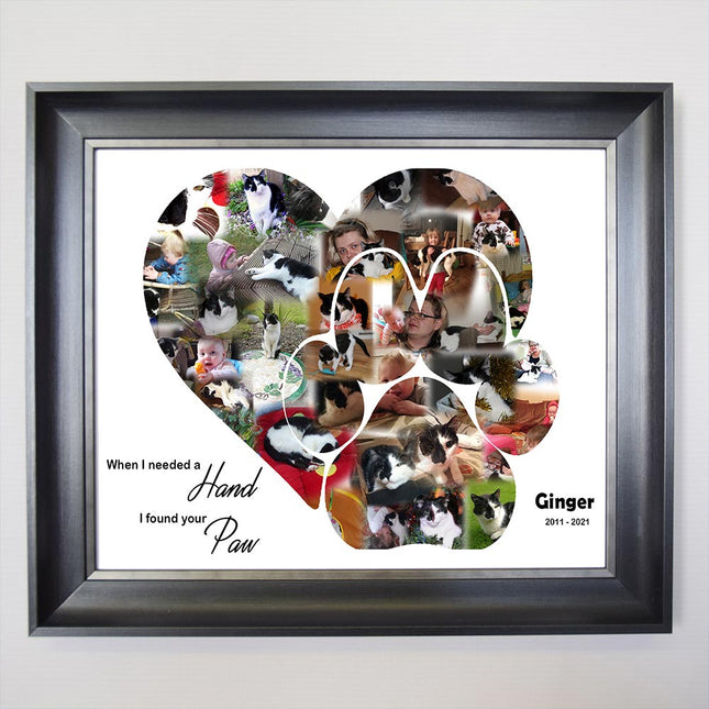 Woof Paw Framed Photo Collage