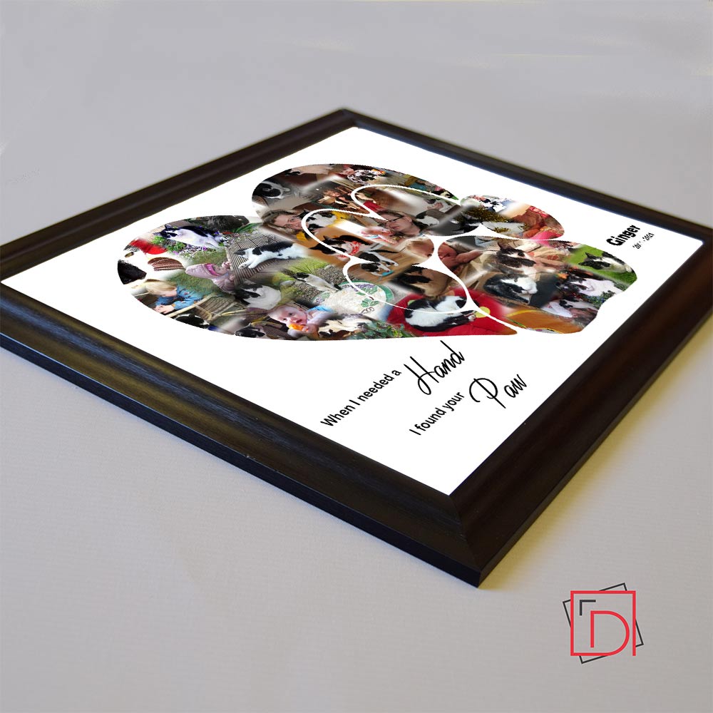 Woof Paw Framed Photo Collage