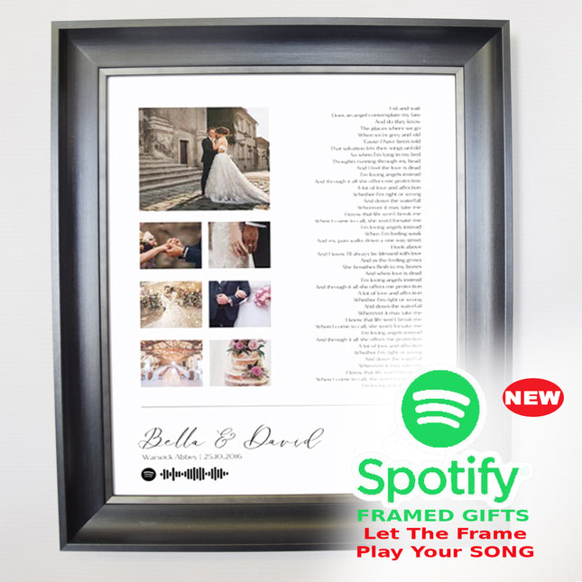 Our First Dance Wedding Photo Collage With Spotify Code Wedding Gift