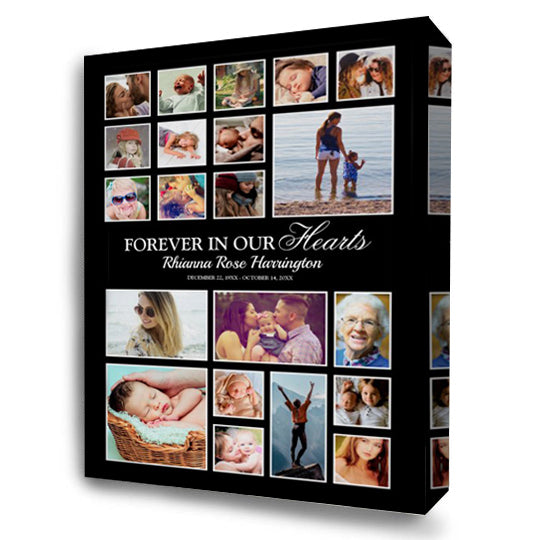 Forever In Our Hearts Memorial Photo Collage Remembrance Gift