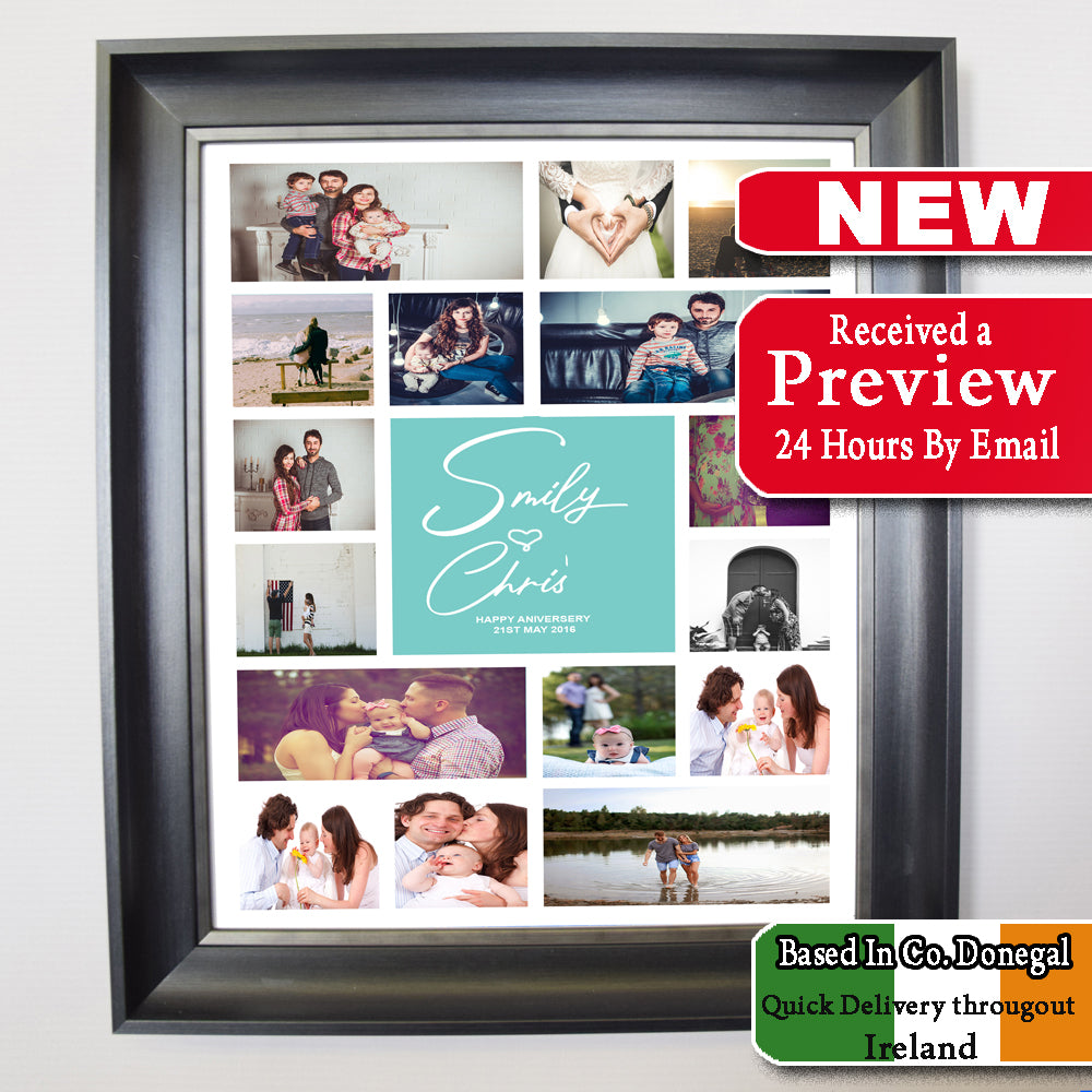 Our Anniversary Photo Collage Framed Gift