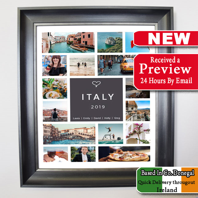 Our Best Holiday Ever Framed Photo Collage - Any Destination Available
