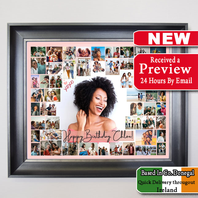 Your Life Photos Framed Photo Collage Birthday Gift Framed Or On canvas