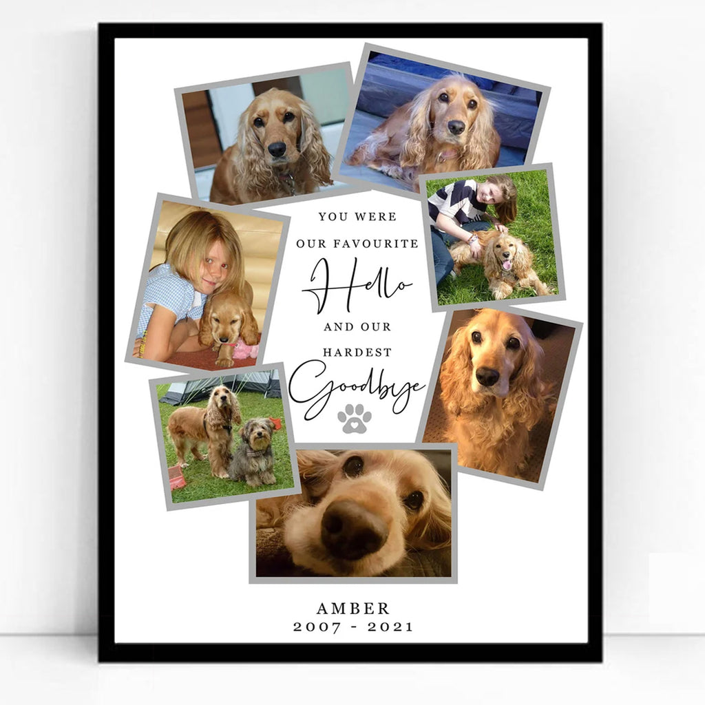 Personalised Framed Pet Memorial Collage Framed Gift