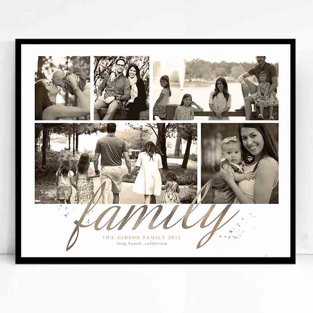 Just Family Photo Collage Wall Art