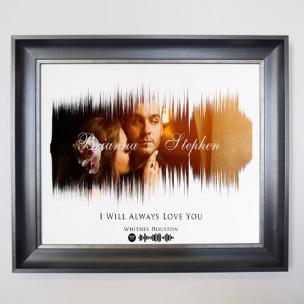 Our Wedding SoundCloud Framed Wedding Gift With Spotify Code