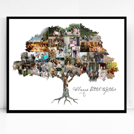 The Big Family Tree Photo Collage Framed