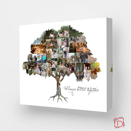 The Big Family Tree Photo Collage Framed