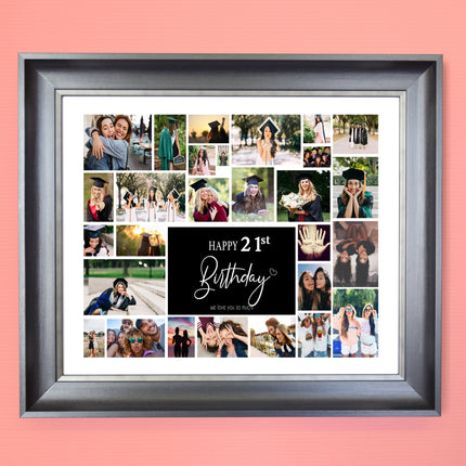 Happy 21st  Birthday - This Is Your Life Framed Collage