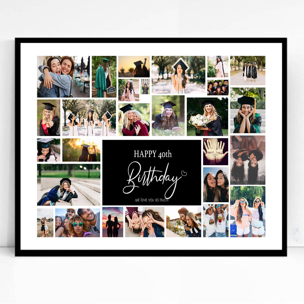 Happy Birthday - This Is Your Life Framed Photo collage Birthday Gift
