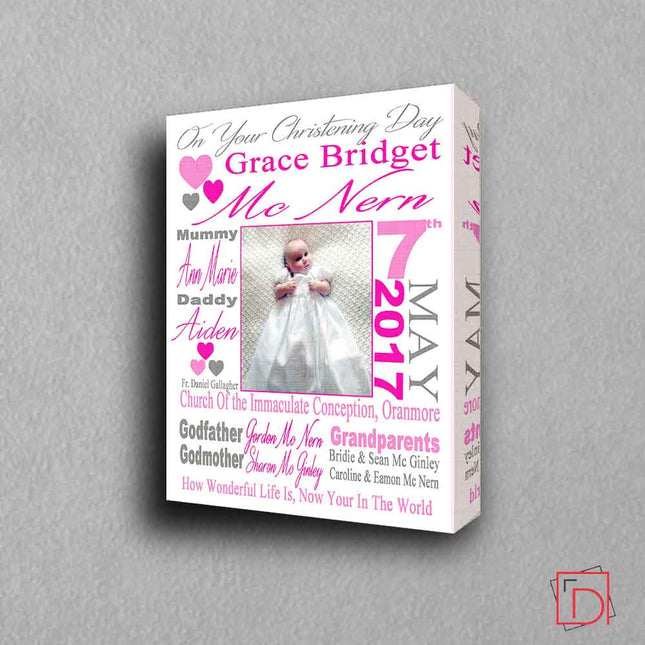 On Your Christening Day Sentiment Gift Frame