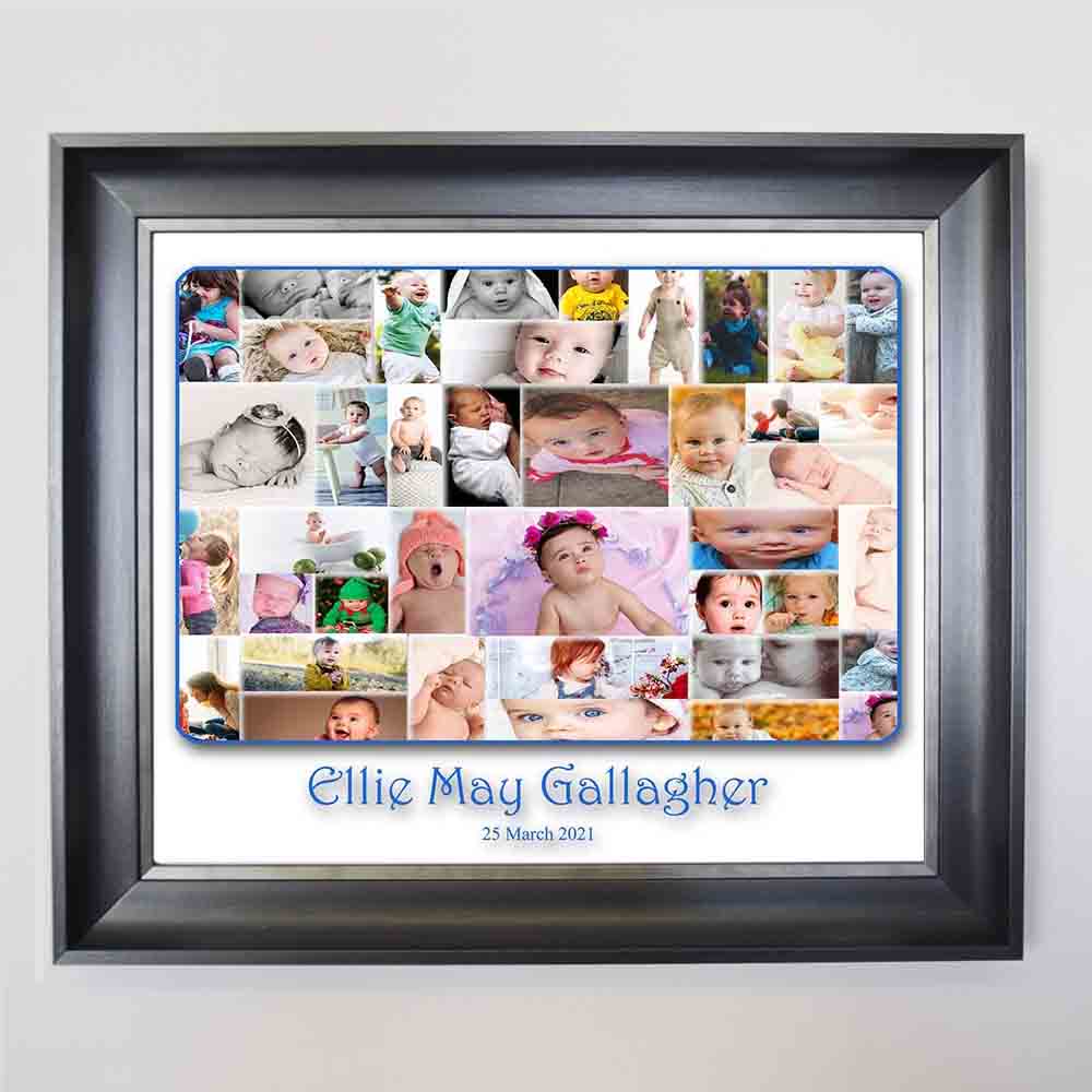 First Baby Merger Framed Photo Collage - Do More With Your Pictures