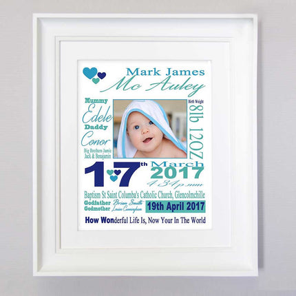 Welcome Little One Sentiment Gift Frame